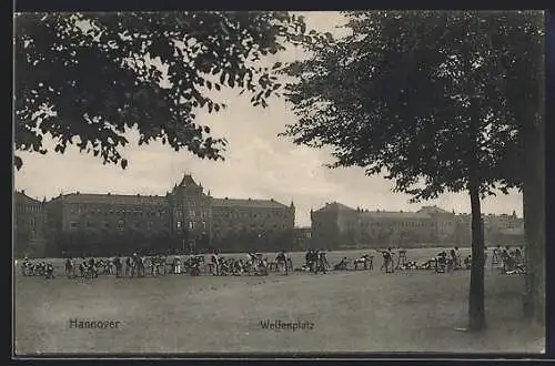 AK Hannover, Soldaten bei Schiessübungen auf dem Welfenplatz