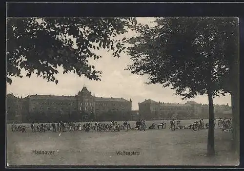 AK Hannover, Soldaten bei Schiessübungen auf dem Welfenplatz