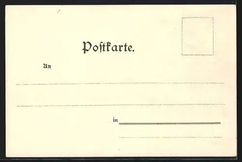 Lithographie Jockeys auf ihren Pferden vor der Tribüne einer Rennbahn