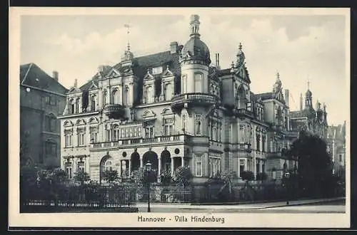 AK Hannover, Hotel Villa Hindenburg in der Wedekindstrasse