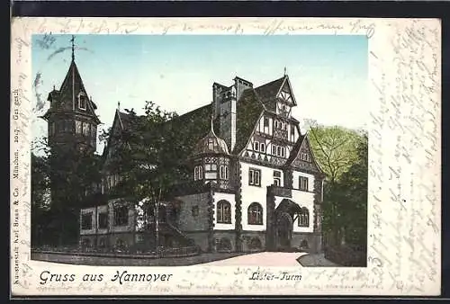 AK Hannover, Listerturm um 1900