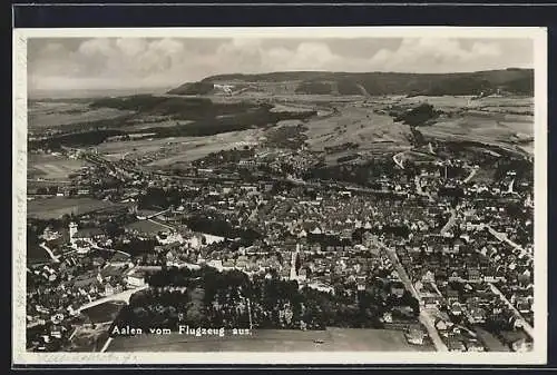 AK Aalen, Teilansicht, Fliegeraufnahme