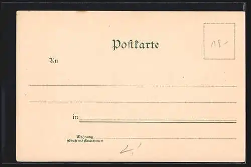 Lithographie München, Alte Residenz, Muschelhof