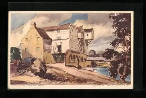 Künstler-AK Horstead, Horstead Mill, River Bure