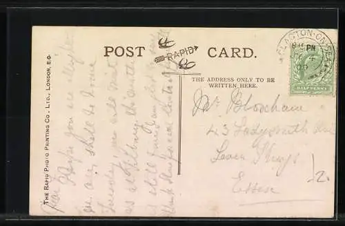 AK Clacton, Middlesex Convalescent Home, The Sea Front, Band Stand and Pier, Priory, West Cliff