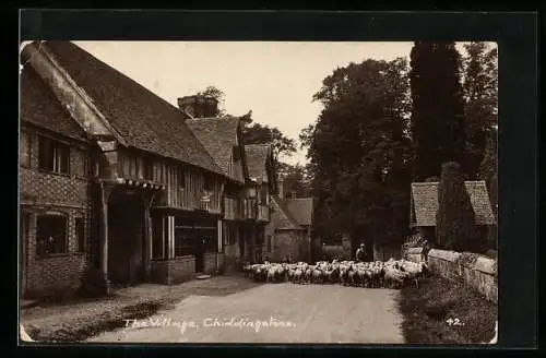 AK Chiddingstone, The Village, Shepherd with his herd