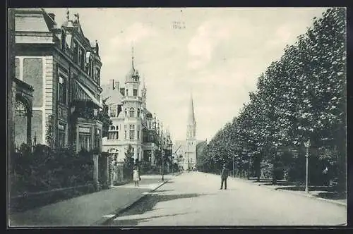 AK Hannover, Hohenzollernstrasse und Markuskirche