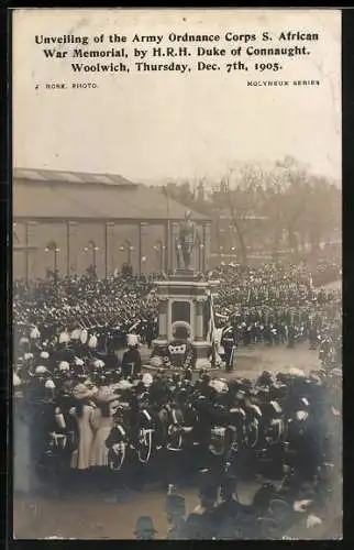 AK Woolwich, Unveiling of the Army Ordnance Corps S. African War Memorial 1905