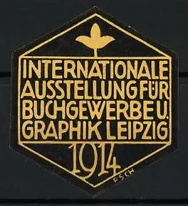 Reklamemarke Leipzig, Internationale Ausstellung für Buchgewerbe und Graphik 1914