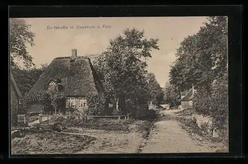 AK Oevenum a. Föhr, Blick auf die Dorfstrasse