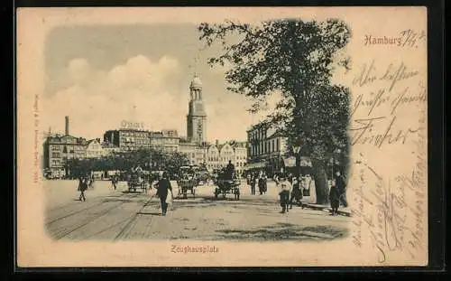 AK Hamburg-Neustadt, Strassenpartie am Zeughausplatz