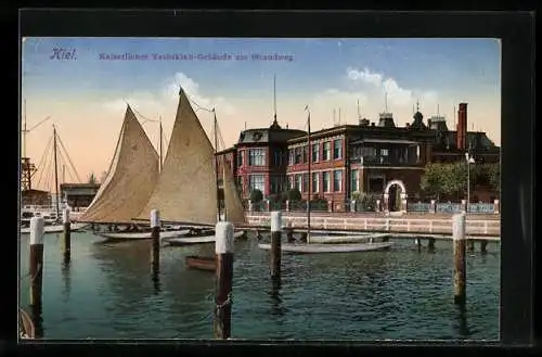 AK Kiel, Kaiserliches Yachtklub-Gebäude am Strandweg