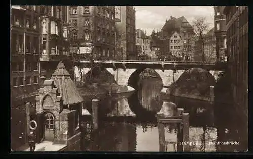 AK Hamburg, Blick auf die Ellernthorsbrücke