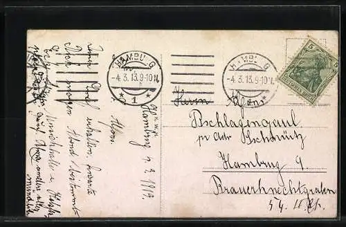AK Hamburg-Neustadt, Holstenplatz mit dem neuen Ober-Landsgerichts-Gebäude