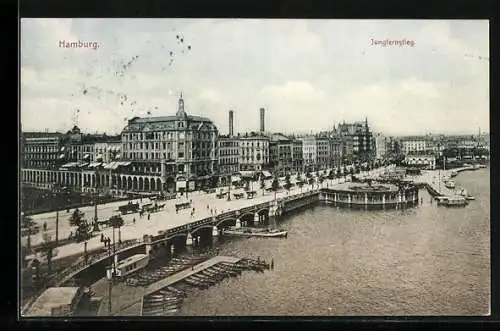 AK Hamburg-Neustadt, Blick auf den Jungfernstieg