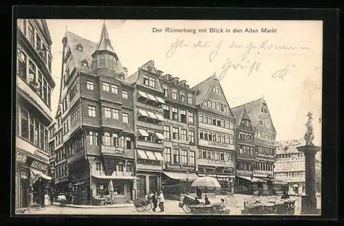 AK Fritzlar, Der Römerberg mit Blick in den Alten Markt