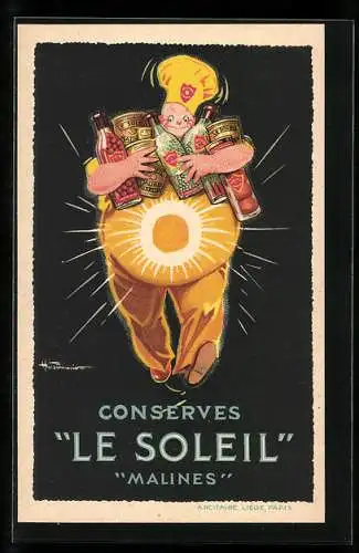 AK Reklame für Konserven von Le Soleil, Malines
