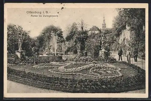 AK Offenburg i.B., Partie im Zwingerpark