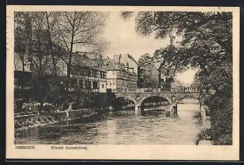 AK Hannover, Leinebrücke in der Altstadt