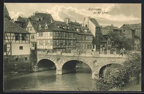 AK Hannover, Brücke über der Leine