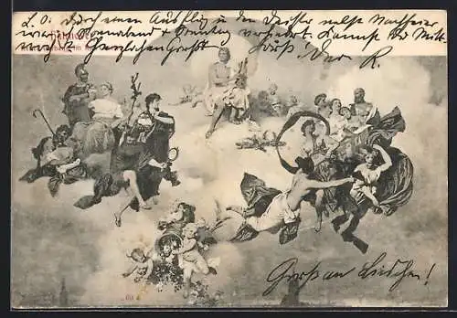 Künstler-AK Hannover, Neuer Vorhang im Königlichen Theater