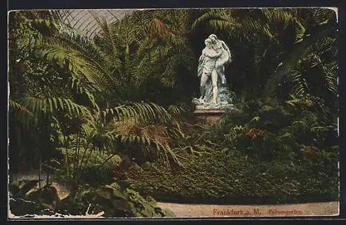 AK Frankfurt-Westend, Statue im Palmengarten