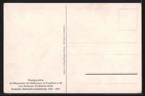 Künstler-AK Frankfurt a. M., Wandgemälde im Bürgersaal des Rathauses