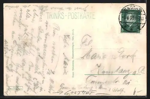 AK Donaueschingen, Gasthof Jägerstüble, Innenansicht