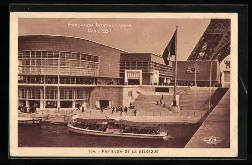 AK Paris, Exposition internationale 1937, pavillon de la Belgique, Art Deco