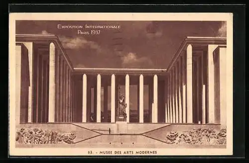 AK Paris, Exposition internationale 1937, musée des arts modernes