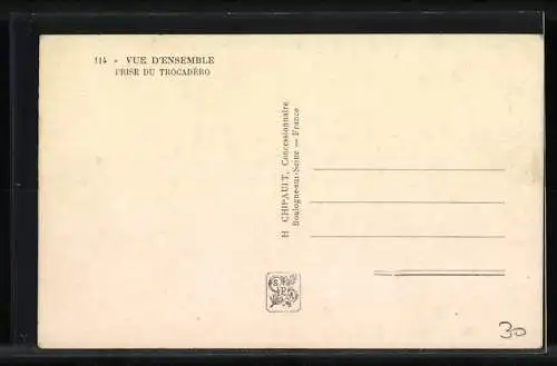 AK Paris, Exposition internationale 1937, Vue d`Ensemble prise du Trocadéro