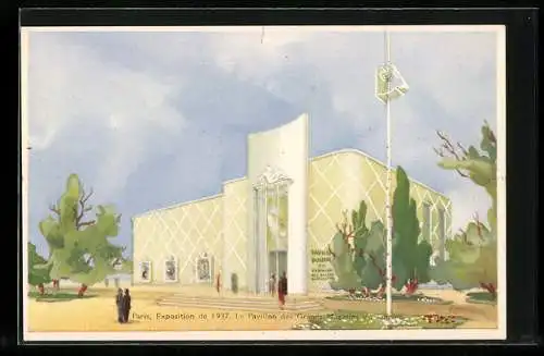 Künstler-AK Paris, Exposition internationale 1937, Le Pavillon des GrandsMagasins du Louvre
