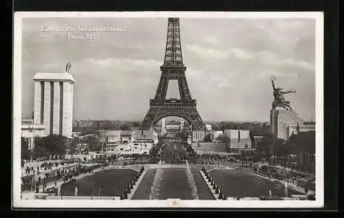 AK Paris, Exposition internationale 1937, Vue D'Ensemble, prise du Trocadero