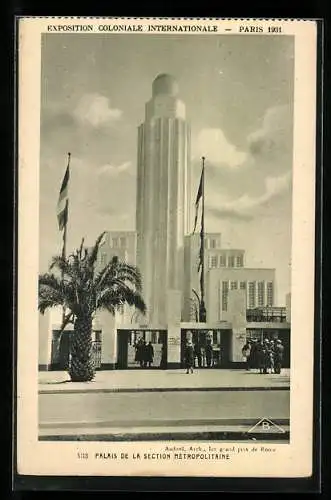 AK Paris, Exposition coloniale internationale 1931, Palais de la Section Metropolitaine