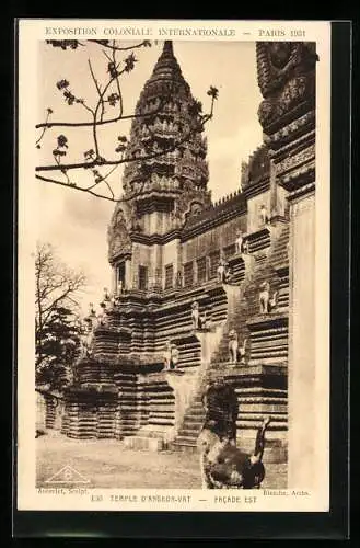 AK Paris, Exposition coloniale internationale 1931, Temple d`Angkor-Vat, Facade Est