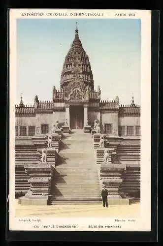 AK Paris, Exposition coloniale internationale 1931, Temple d`Angkor-Vat, Escalier Principal