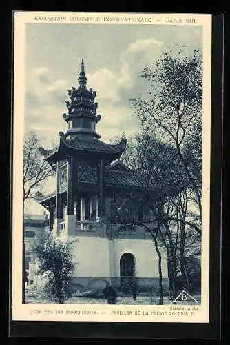 AK Paris, Exposition coloniale internationale 1931, Section Indochinese, Pavillon de la Presse Coloniale