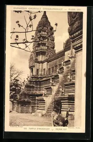 AK Paris, Exposition coloniale internationale 1931, Temple d`Angkor-Vat, Facade est