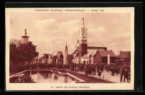 AK Paris, Exposition coloniale internationale 1931, Avenue des Colonies Francaises