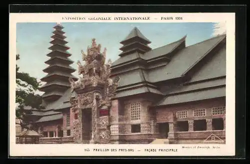 AK Paris, Exposition coloniale internationale 1931, Pavillon des Pays-Bas, Facade Principale