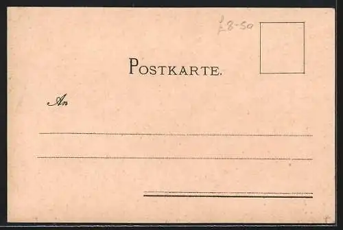 Lithographie Frankfurt /Main, Ortsansicht, Kaiser Wilhelm Denkmal, Opernhaus, Wappen