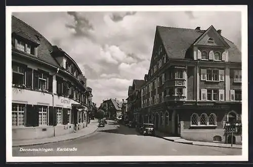 AK Donaueschingen, Karlstrasse mit Gasthof