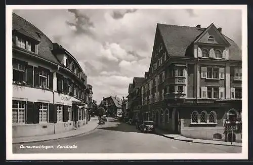 AK Donaueschingen, Karlstrasse mit Gasthof