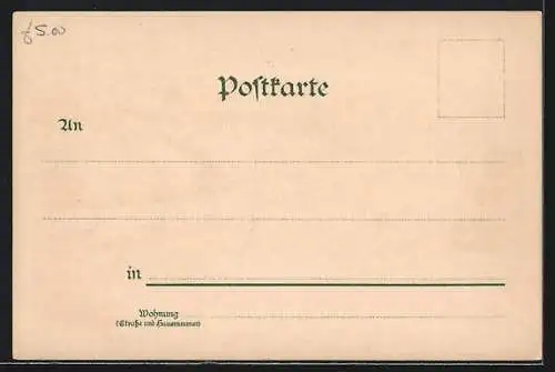 Lithographie Elberfeld, Elektrische Schwebebahn, Strassenbahn