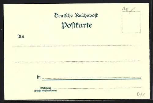 Lithographie Goslar /Harz, Domcapelle, Kaiserhaus, Panorama