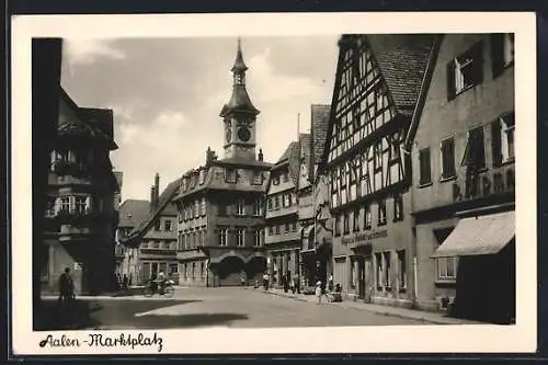 AK Aalen, Strasse am Marktplatz