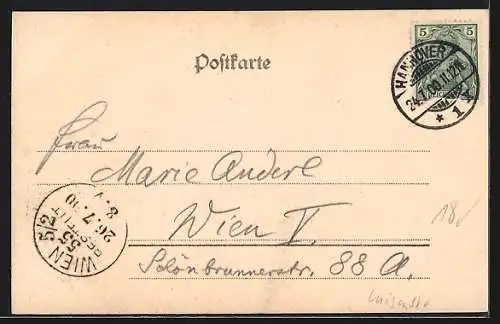 AK Hannover, Zum Franziskaner, Hotel Bayrischer Hof, Bes. August Kasten