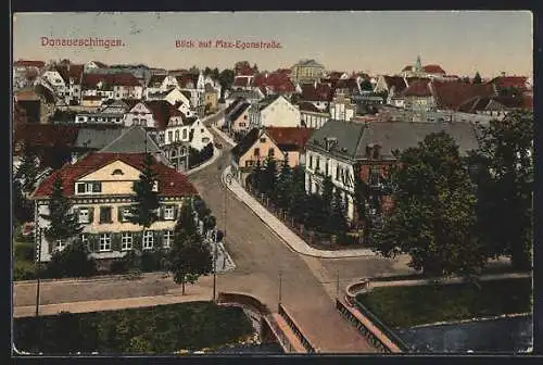 AK Donaueschingen, Blick auf die Max-Egonstrasse