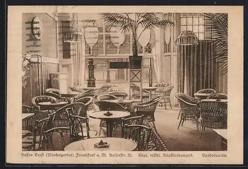 AK Frankfurt a. M., Café Drest, Kaiserstrasse 52, Innenansicht