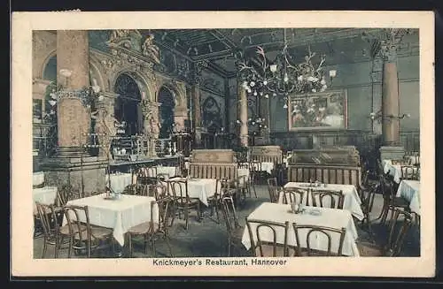 AK Hannover, Knickmeyer`s Restaurant, Innenansicht